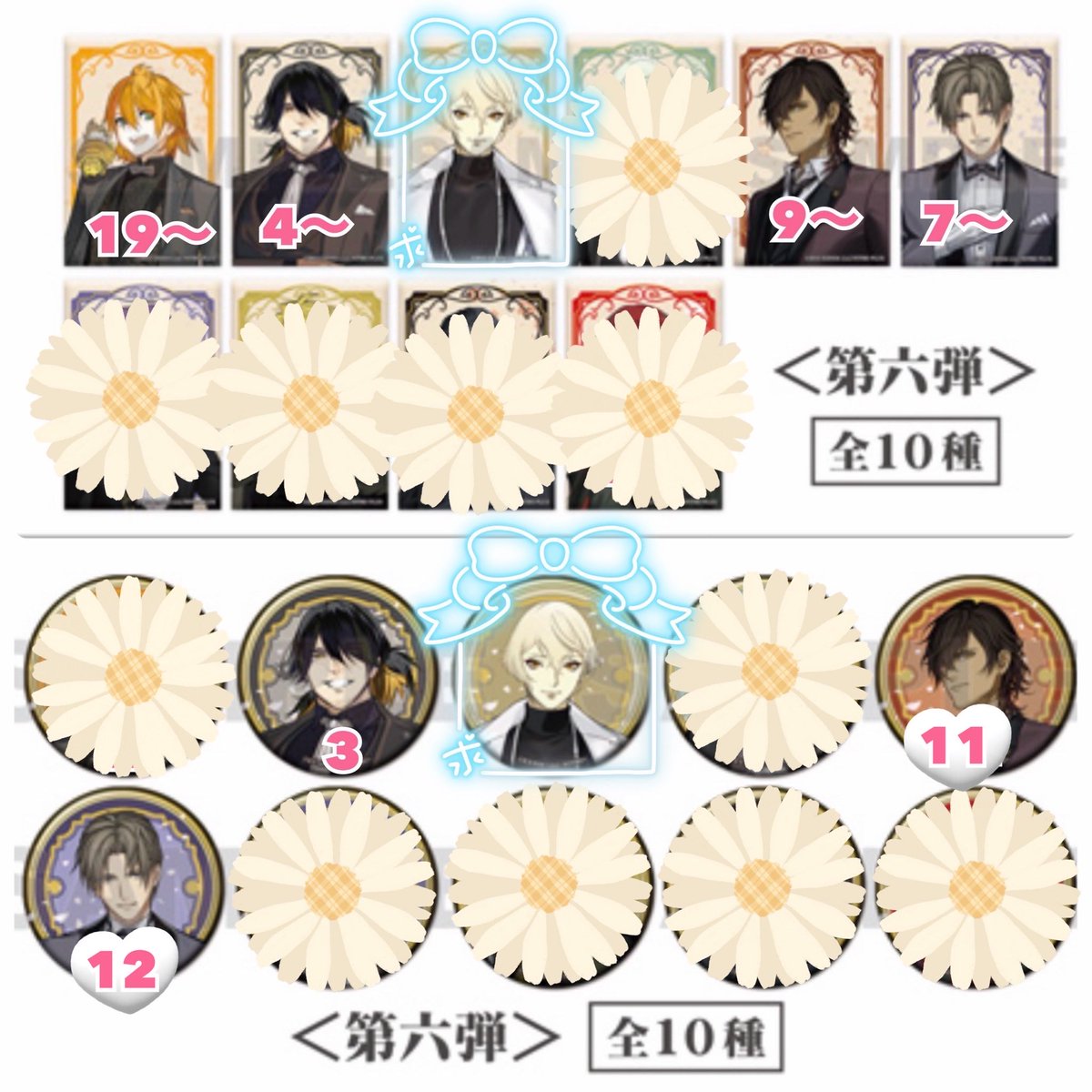 aimedesfruits's tweet photo. 【交換 譲渡】
刀剣乱舞STORE とうらぶ 祝装 缶バッジ 丸 スクエア 第6弾 六

譲 画像 浦島 長曽祢 大倶利伽羅 長谷部

求 髭切 or 定価（+送料）
あわせて友人分 膝丸

浦島長曽祢は任意の子含む2:2〜可。
都内手渡/郵送可

→ https://t.co/1AXdP5DxCL
