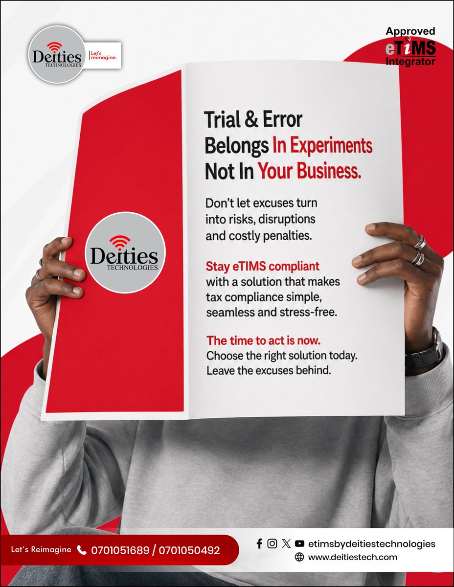 deitiestech's tweet photo. Your business is too important for trial and error.Deitax solution gives you confidence, saves you time and keeps your business running smoothly.
#taxcompliance
@kra_care @rubisenergykenya @totalenergies_ke @be_energy_ea @businesstodayke https://t.co/w1NzUSD4U1
