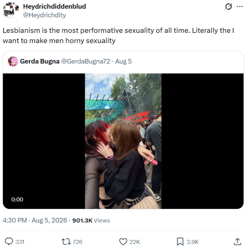 LesbophobiaRCPT's tweet photo. *Lesbians minding their own business*

Men: "They're doing this for me!
They're trying to arouse me!
This is about me!" https://t.co/yJjpLIDl2A