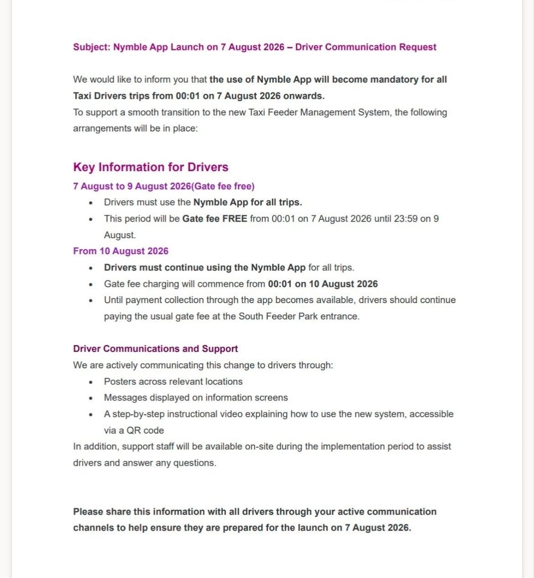 TheLTDA's tweet photo. Attention Heathrow Drivers.
Please read below. https://t.co/0SxKG06lkM
