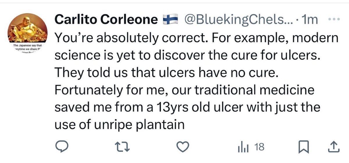 HerbalistChief's tweet photo. Stomach ulcer of 13 years cured successfully with unripe plantain peels. 

Nature heals. https://t.co/JgLeK0dfBo