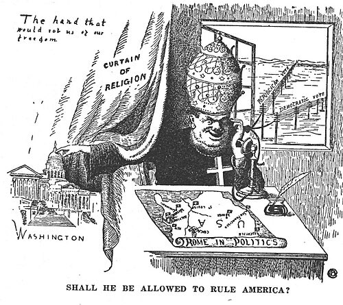 nathanlean's tweet photo. There was a moment in American history when people like you claimed that Catholics hated America and took their orders from the Pope, who would take over the country. https://t.co/TyjYZRAXI1