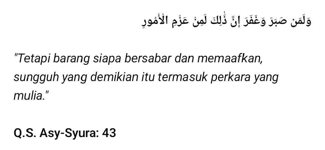 rons_irawan's tweet photo. Cukup mereka melukai hatimu.
Jangan sampai mereka juga merampas pahala yang Allah siapkan untukmu. https://t.co/mDJtmFOMyw