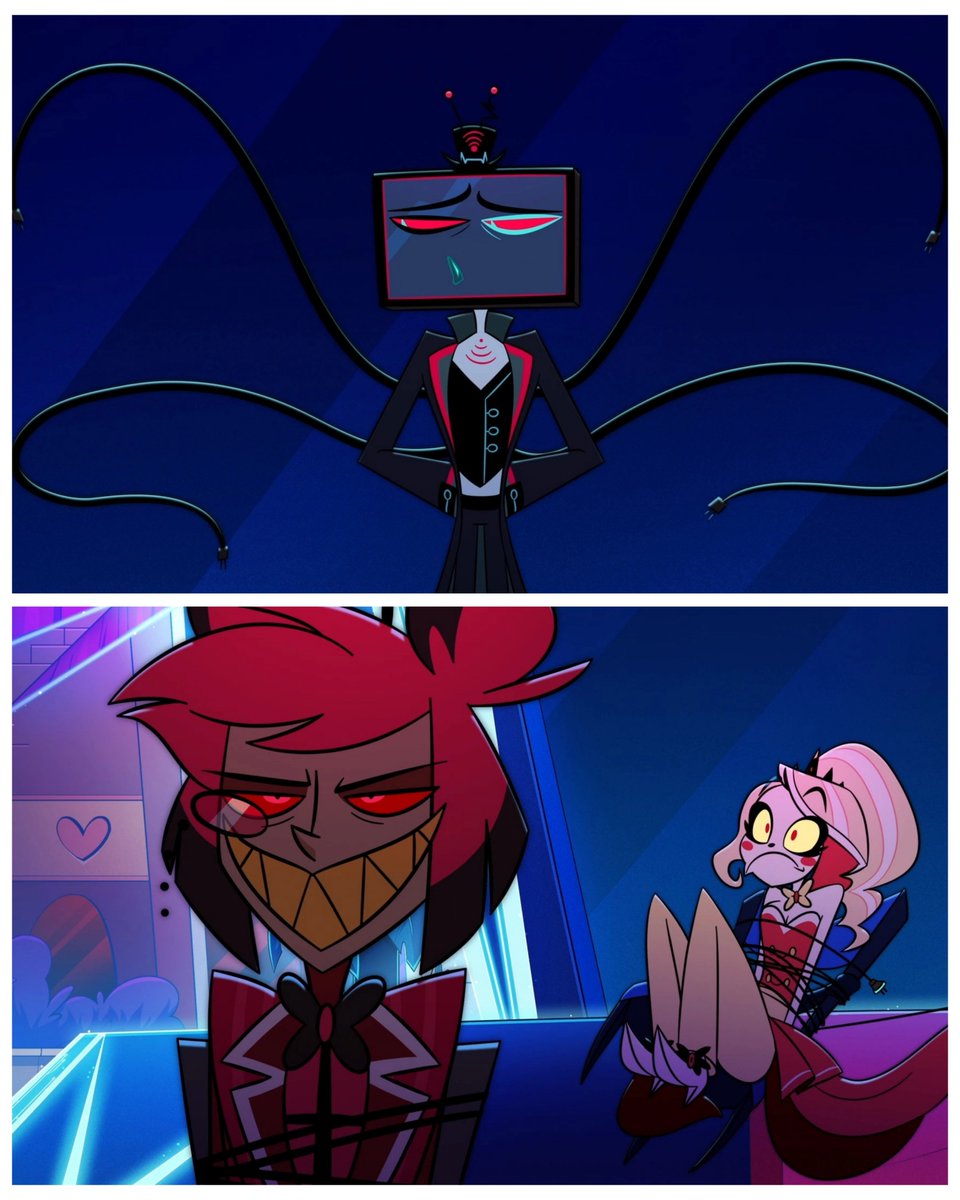 Marita55AS's tweet photo. Daily RadioStatic Fun fact #111

"HE'S MINE, PRINCESS" 🔥

Vox can't hide his jealousy.

#Radiostatic 📺📻 https://t.co/5Tjq6m86Lr