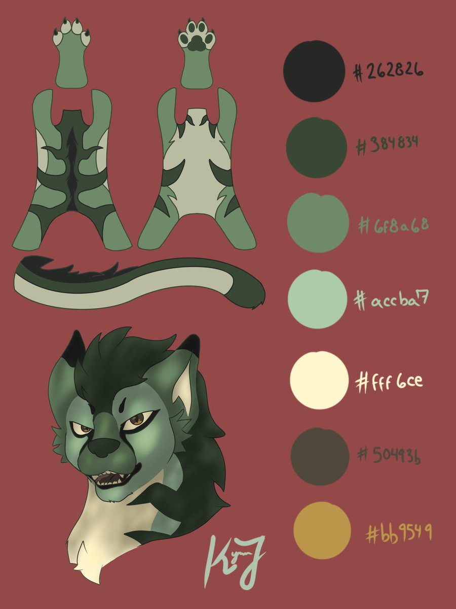 WolfNineX's tweet photo. New sona Matcha, made by kj_kanine https://t.co/QhWk8zSFlp