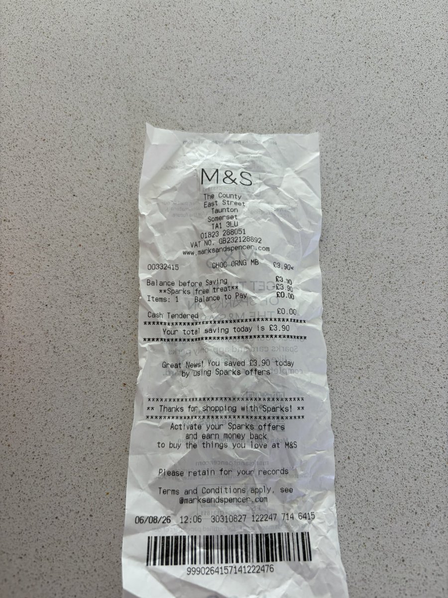 whatthenath's tweet photo. @marksandspencer bought these today as my free sparks bday treat got them home to realise tamper seal isn’t on and I took them back and lady refused to change them so I’ve had to bin them :( https://t.co/yRElEpNFtl