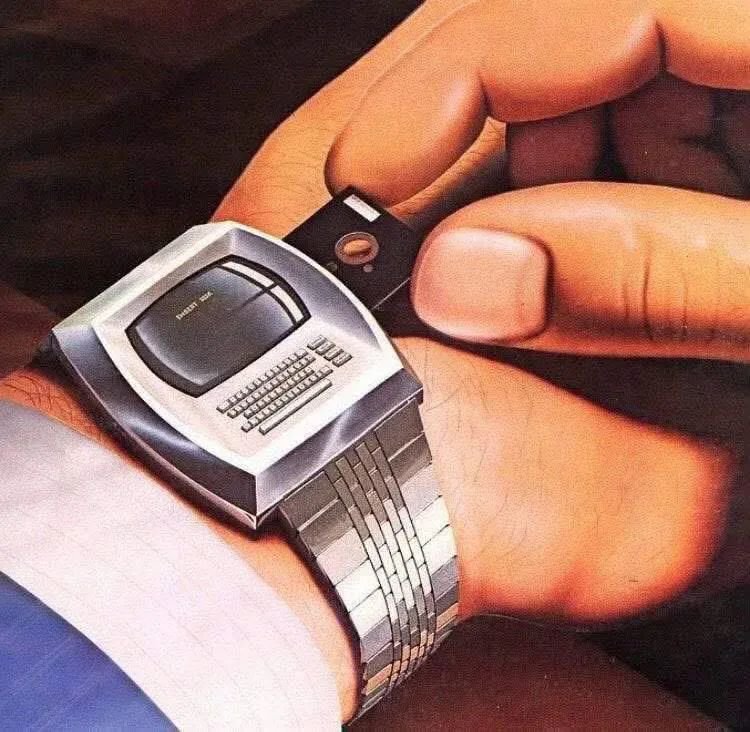 histories_arch's tweet photo. A vision of future computing by Robert Tinney in 1981... 

In 1981, illustrator Robert Tinney created this concept art for Byte magazine, imagining what personal computing might look like in the future. His vision featured a wrist-mounted computer with a full display, keyboard, and removable storage cartridge, an idea that seemed almost fantastical at a time when most personal computers were bulky desktop machines with monochrome monitors and floppy disks.

While the design was not technically practical, Tinney accurately anticipated several trends that would define the next four decades: wearable computing, portable digital storage, and constant access to information. Today's smartwatches can send messages, answer calls, navigate with GPS, monitor heart rate, make contactless payments, and even run artificial intelligence applications, functions that far exceed what most people imagined possible in 1981.

Tinney produced more than 700 covers and illustrations for Byte magazine, helping visualize the future of computing during the formative years of the personal computer revolution. His artwork inspired a generation of engineers, programmers, and technology enthusiasts.

The IBM Personal Computer had been introduced only months before this illustration appeared. It shipped with as little as 16 KB of RAM, while today's smartwatches typically contain several gigabytes of memory and processing power millions of times greater than the computers that inspired Tinney's futuristic artwork.

#archaeohistories