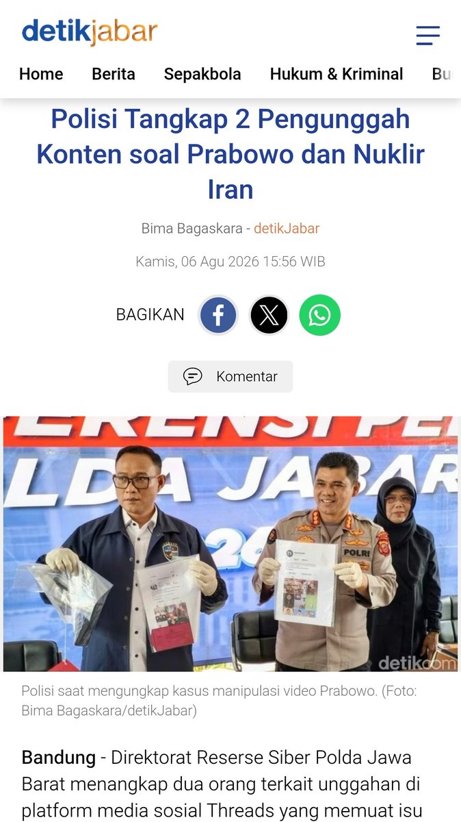 ardisatriawan's tweet photo. Kalau yang pidato nuklir Iran sampai dibantah Kedubes Iran, ditangkepnya kapan? https://t.co/r2aeGzJ5KK