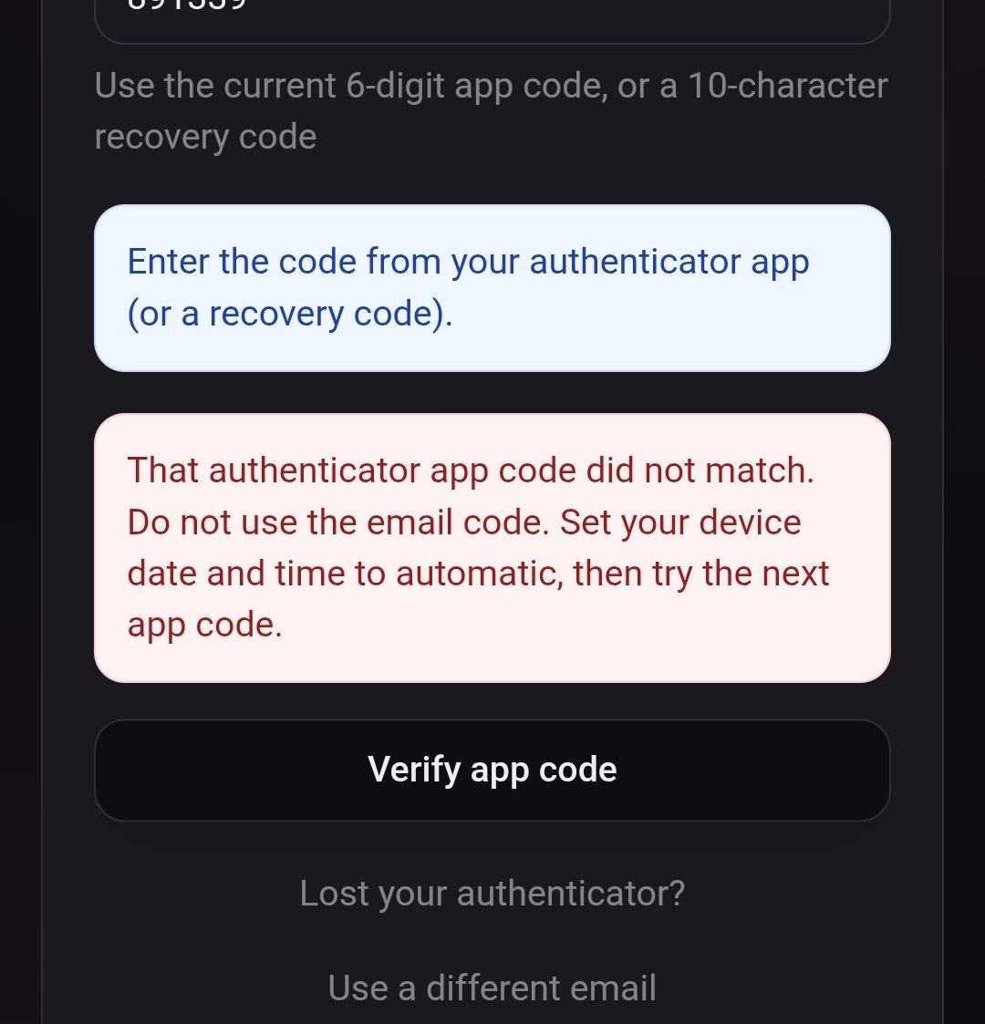 JuliusButamale's tweet photo. @sidrachain Fix this authenticator issue https://t.co/oKKmtcXnrX