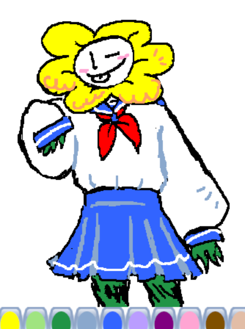 reimployee's tweet photo. flowey doodles because my friend has given me the flowey curse https://t.co/NrBCI5vRV2