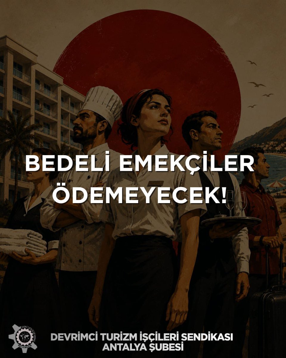 DevTurizm007's tweet photo. BEDELİNİ EMEKÇİLER ÖDEMEYECEK ! 
#turizm #disk #antalya https://t.co/8LPE0aTAZB