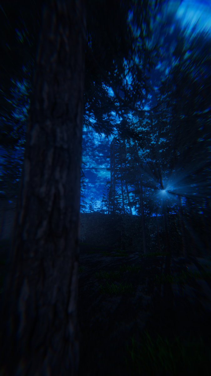 noami2539's tweet photo. Whispering steel towers beneath an electric blue night sky. ⚡🌲🌌
蒼い 夜空と、深林に 佇む 鉄塔の 記憶。

🌐: Go with the flow․
 by : やと98

#VRChat
#VRChat_world紹介
#VRChatPhotography https://t.co/DD31CONQuH