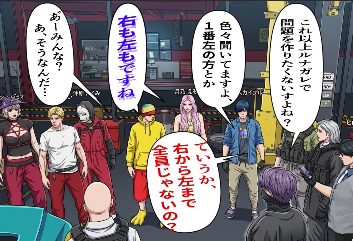 tea0022's tweet photo. #ストグラ　
ボスナの事件で話してたはずが全員ツッコまれるルナガレ https://t.co/fqosFTYEzj