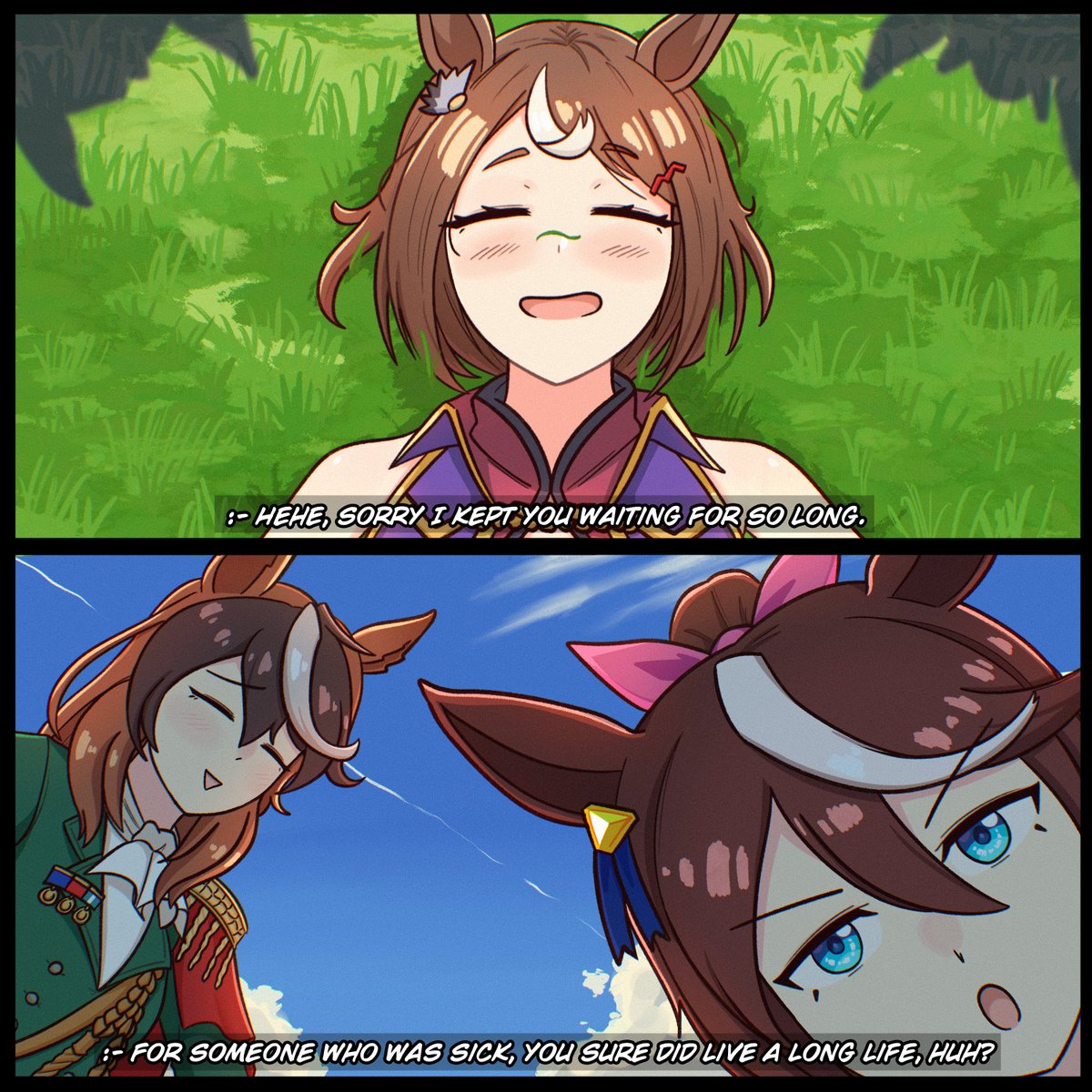 UmaFootjob's tweet photo. Greener Pastures 🌿

#umamusume #umamusumeprettyderby https://t.co/n0CThzGYpk
