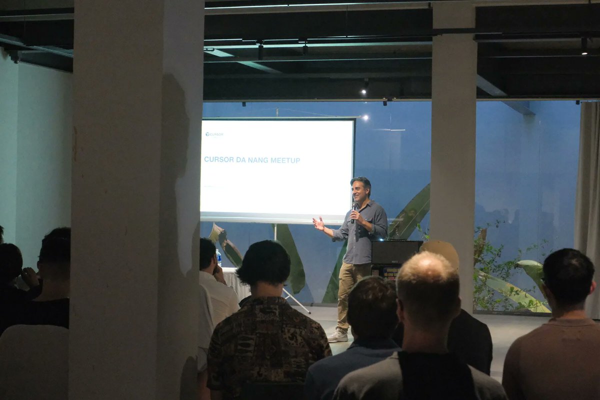 techopsasia's tweet photo. Da Nang just had its main character moment in AI.

All the way from SF, @nickwm from Cursor came through to talk AI with the Da Nang community.

Shoutout @cursor_ai for keeping our local AI scene thriving.

And to everyone with the top questions; appreciate you https://t.co/i3EByx59e2