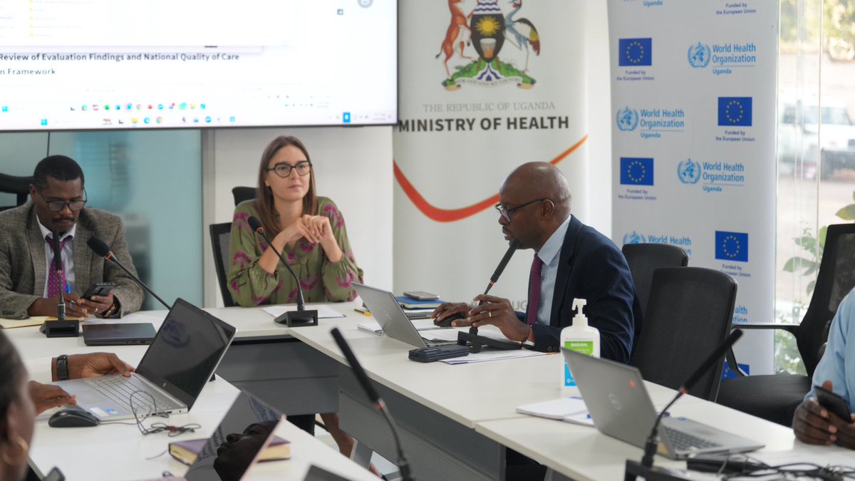 WHOUganda's tweet photo. Access alone is not enough for Universal Health Coverage. People must receive care that is safe, effective, people-centred, timely, equitable, integrated and efficient

Today, @WHOUganda and the @MinofHealthUG, with support from IrishAid and the European Union through the #UHC Partnership, convened stakeholders to validate Uganda's National Quality of Care Implementation Framework 2026/27–2029/30 and measurement tools, shaping the future of quality healthcare for every Ugandan. #QualityOfCare #PatientSafety #UniversalHealthCoverage