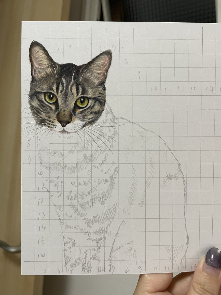 迎えにきたニャ” 色鉛筆画 迎えにきたニャ” 色鉛筆画 迎えにきたニャ