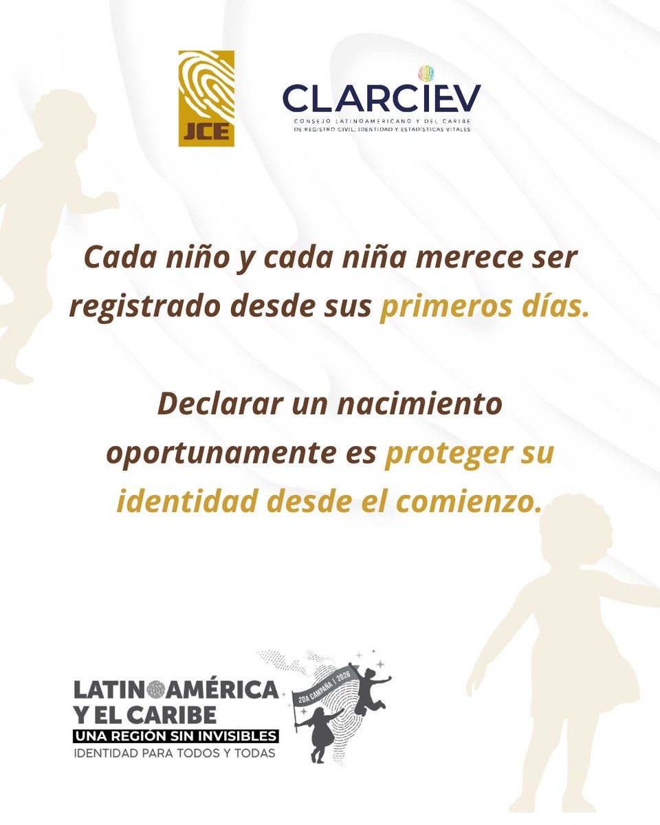 juntacentral's tweet photo. Latinoamérica y el Caribe: una región sin invisibles. Identidad para todos y todas.
#SemanaDeLosRegistrosCiviles #RegistroCivil #Identidad #JCE #CLARCIEV https://t.co/WJrLG5CNPR