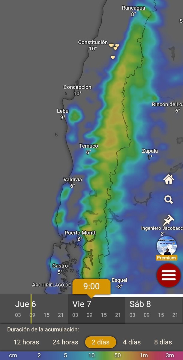 EdoWeatherman's tweet photo. Día con sol y ambiente frío, pero mañana vuelve la lluvia y estará acompañada con bajas temperaturas, además se espera posible aguanieve y/o nieve, en sectores sobre los 600-900 msnm desde Biobío al sur.
La opción de lluvia y nieve a baja altura se extenderá la noche del viernes a Ñuble, Maule, O'Higgins y algunas comunas de la región Metropolitana. Isoterma sobre 900-1200 msnm.