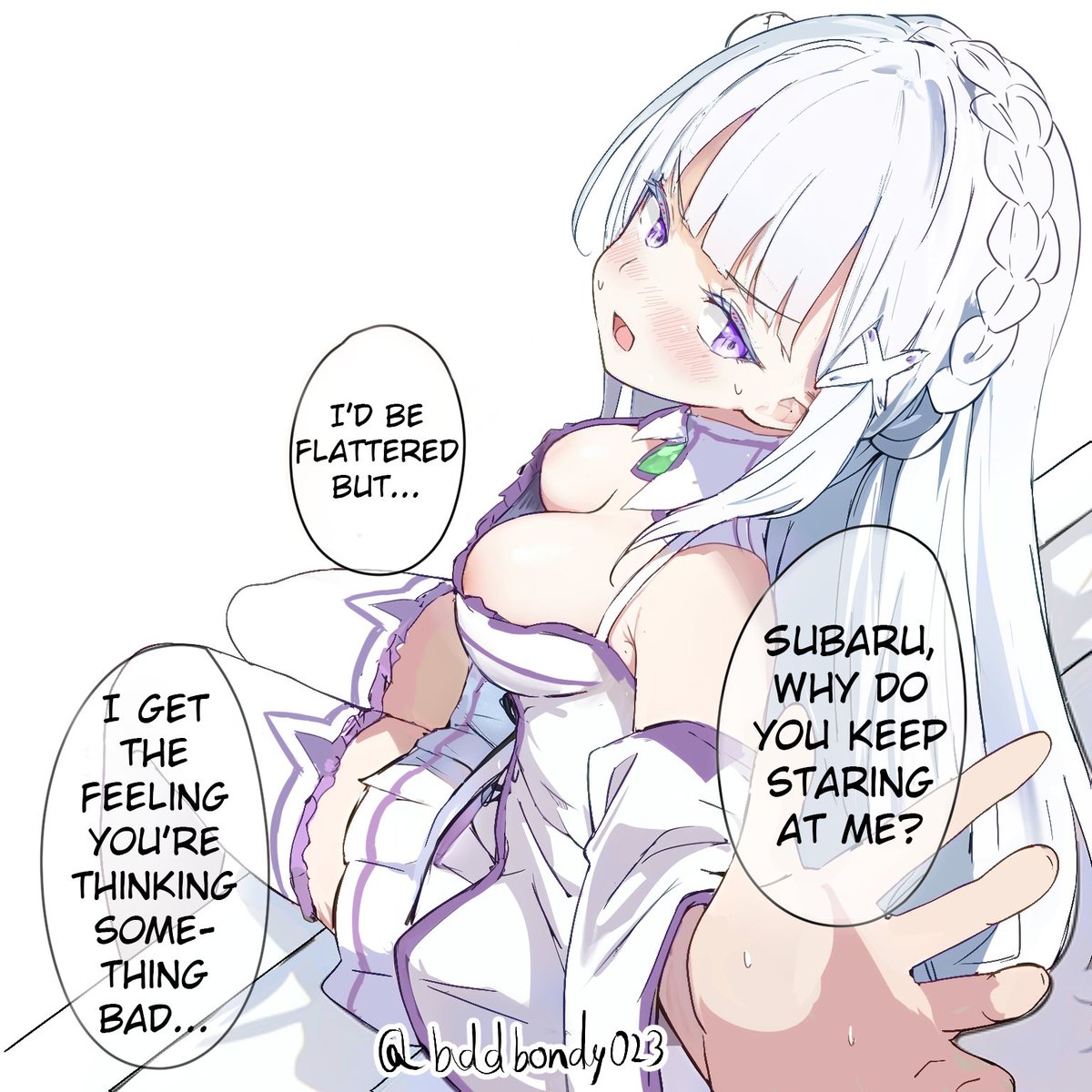 CloudMonkeyTWT's tweet photo. "Of course, it's because Emilia-tan is so cute!"
TL

Full unedited in first reply ⬇ https://t.co/lrdP7HTAgM