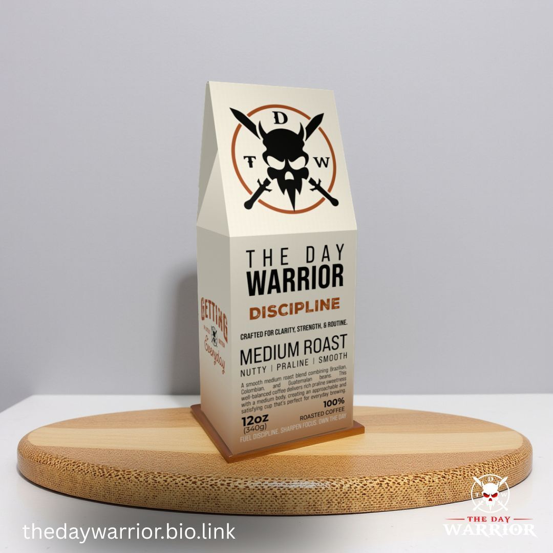 thedaywarrior's tweet photo. Most people let the morning happen to them. They reach for the phone before their feet hit the floor. The day owns them before it starts.  

The first cup should be yours. Intentional. Unhurried. A signal to yourself that this day will be governed.  

That is what Day Warrior Coffee was built for.  

One standard behind all of them.  
継続は力なり
Continuance is power.