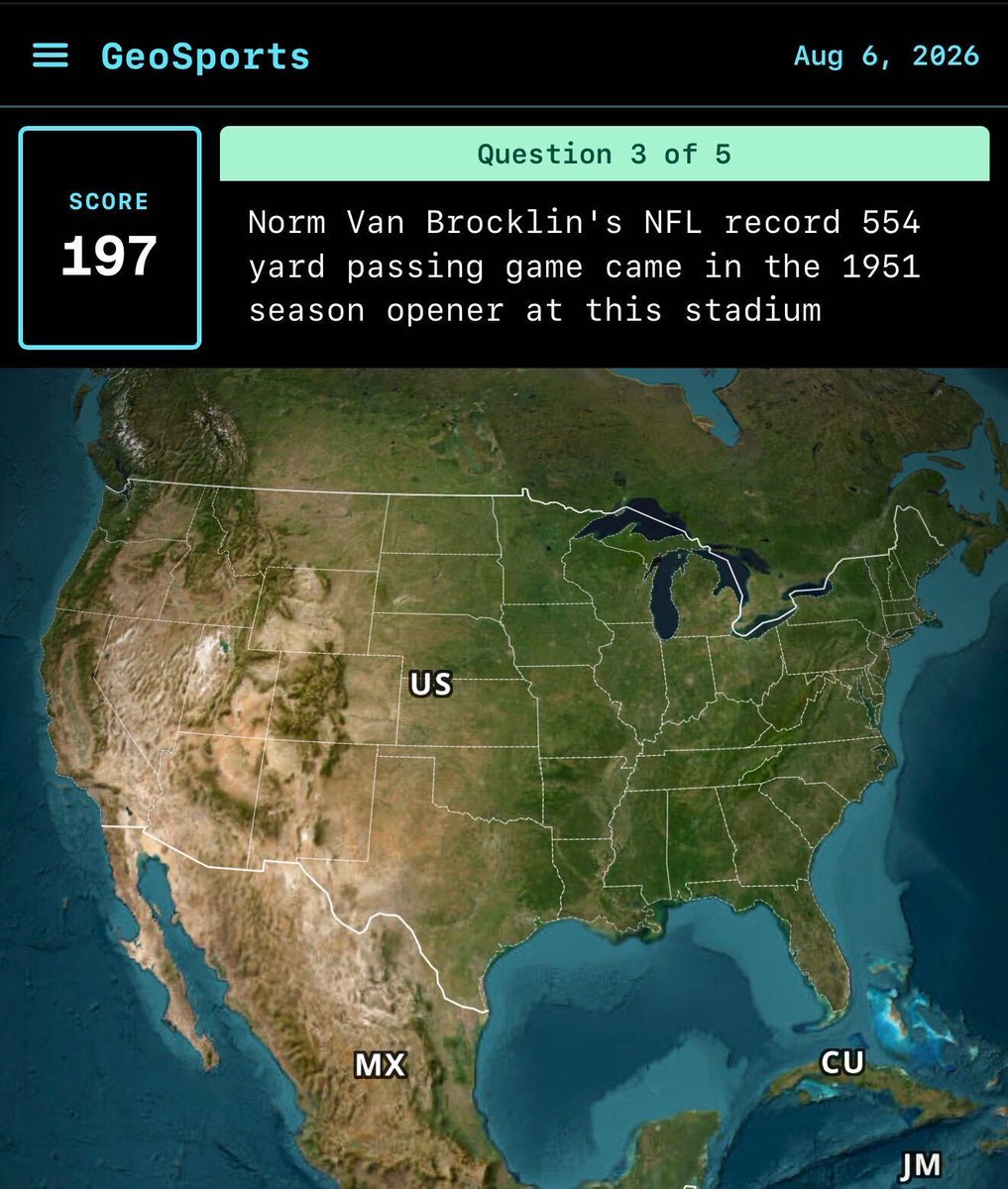 SharpFootball's tweet photo. All 5 questions were written by yours truly today. Q3 is my personal favorite
GeoSports · August 6th
🟢🟢🟢🟢🟡
956 / 1,000
https://t.co/R3AA2OMvEo https://t.co/Cen7Qyz9Fy