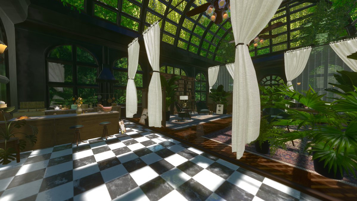 noami2539's tweet photo. Vintage books, green leaves, and a quiet tea time by the lake. 📖🍃🫖
アンティークの 書と、湖畔で 過ごす 穏やかな ひととき。

🌐: Jardin․
 by : moné（もね）

#VRChat
#VRChat_world紹介
#VRChatPhotography https://t.co/i6ud5Z3PqB