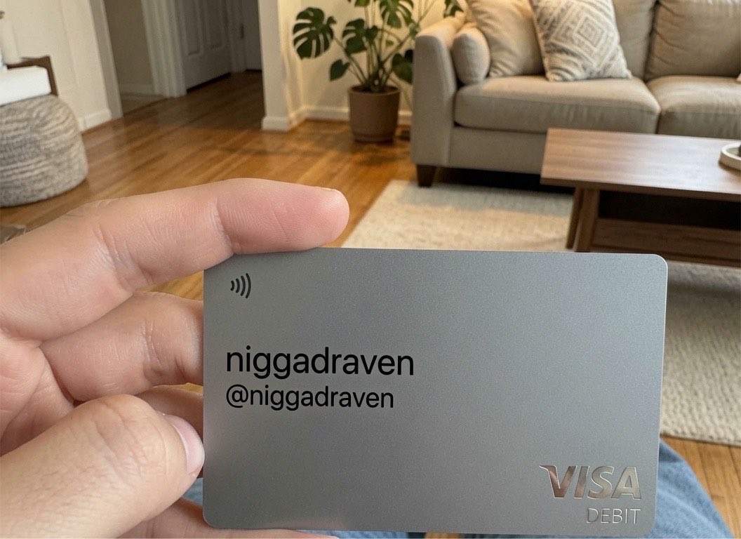 niggadraven's tweet photo. Just got my X card in the mail https://t.co/JNr6uMmOeY