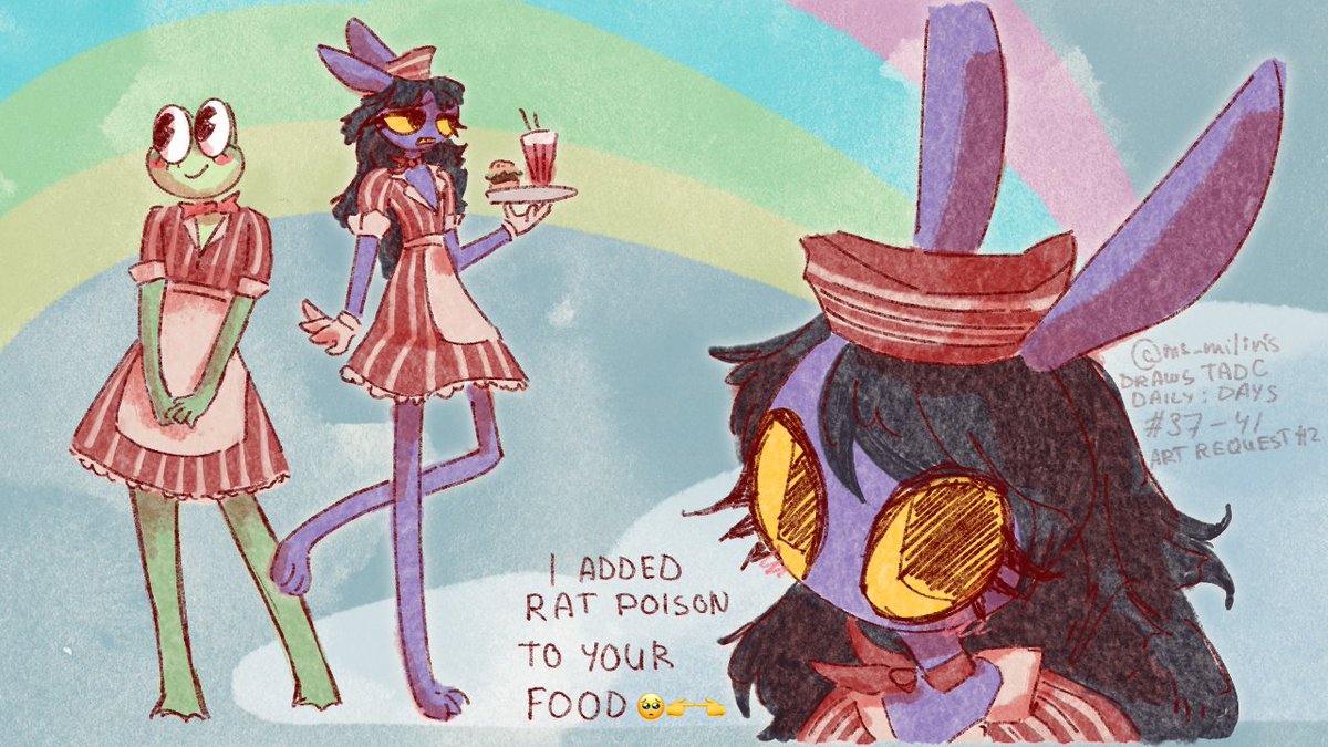 MsMiliris's tweet photo. Drawing TADC daily for the rest of my life: DAY 37-41
#TADC #TheAmazingDigitalCircus #Jax #TransfemJax #Pomni #Gangle #Zooble #Ragatha https://t.co/9YoMFCXu2K