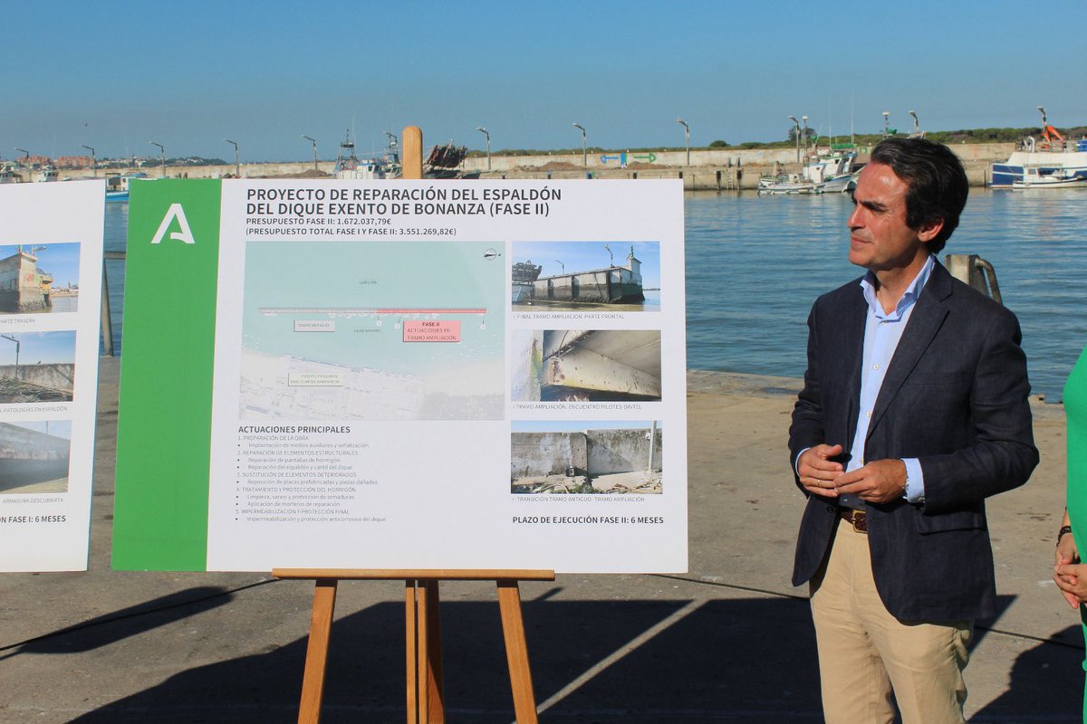 AtanetMario's tweet photo. Invertimos 3 millones en el puerto de Bonanza para mejorar las condiciones de los pescadores de Sanlúcar de Barrameda.

Forma parte de la Estrategia de modernización de los puertos del Gobierno de @JuanMa_Moreno para un sector clave en la economía con 20.000 empleos en Andalucía. https://t.co/NCXsCrwbTY