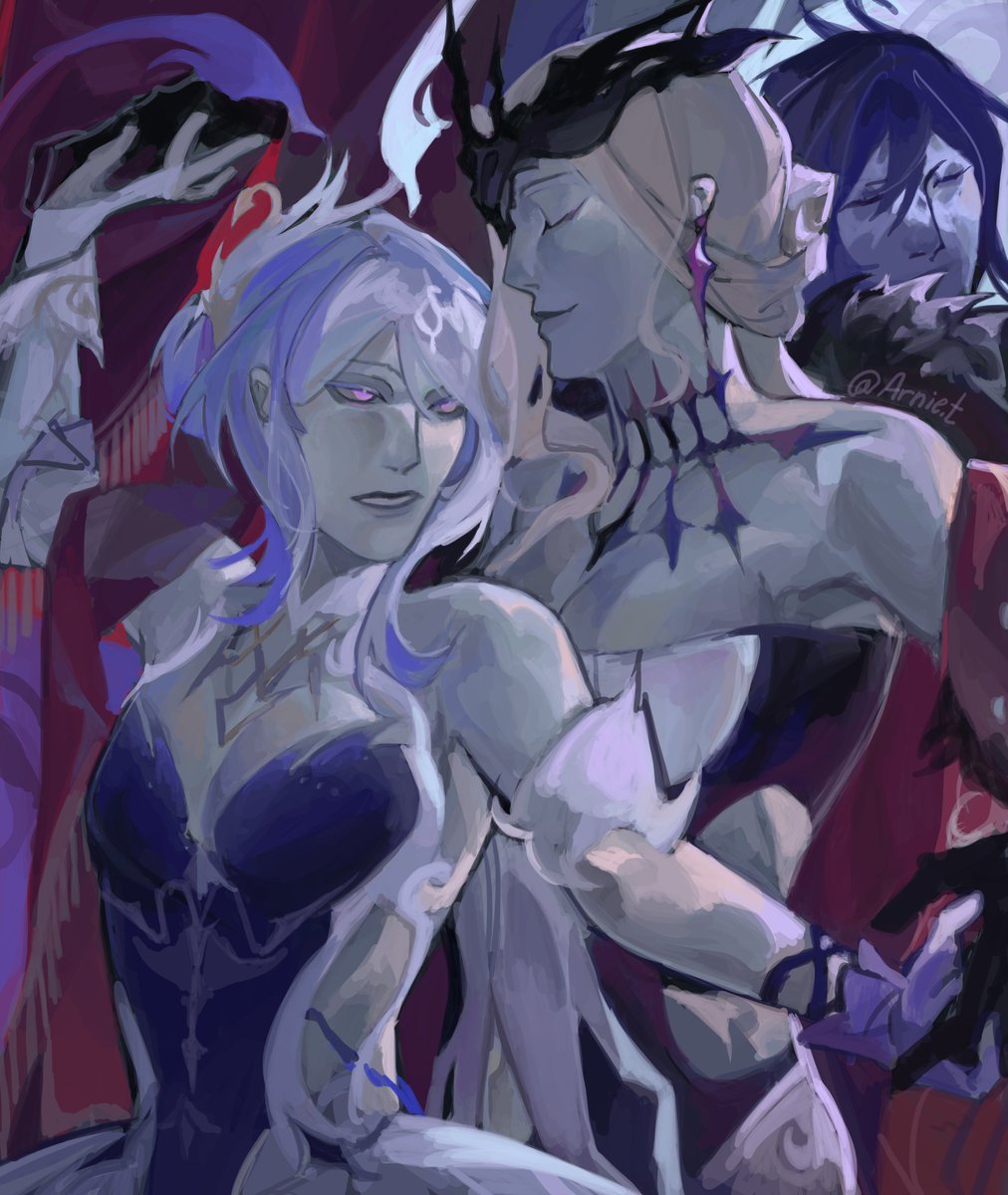 Arniet15's tweet photo. Вот би у их взаимоотношений была нормальная прописанность #genshinimpact #rosalyne #odette #signora #原神 #genshin https://t.co/kcwMsksoh2