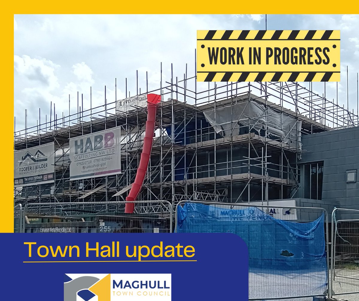 MaghullTownHall's tweet photo. Demolition is underway! see our Town Hall update on the MTC website https://t.co/y3B8TLQTjl https://t.co/vDzoAobXWx
