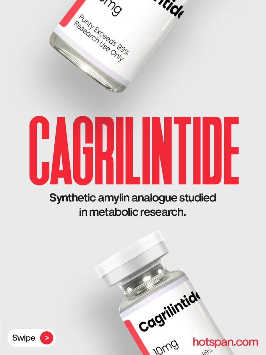 _hotspan's tweet photo. Advance your research with high purity compounds you can trust.

Cagrilintide 10mg features purity exceeding 99% and is intended for research use only. Plus, enjoy free shipping and 20% off your first order.

Shop now at Hotspan.

#hotspan #researchuseonly #cagrilintide https://t.co/tbyLfxnUhg