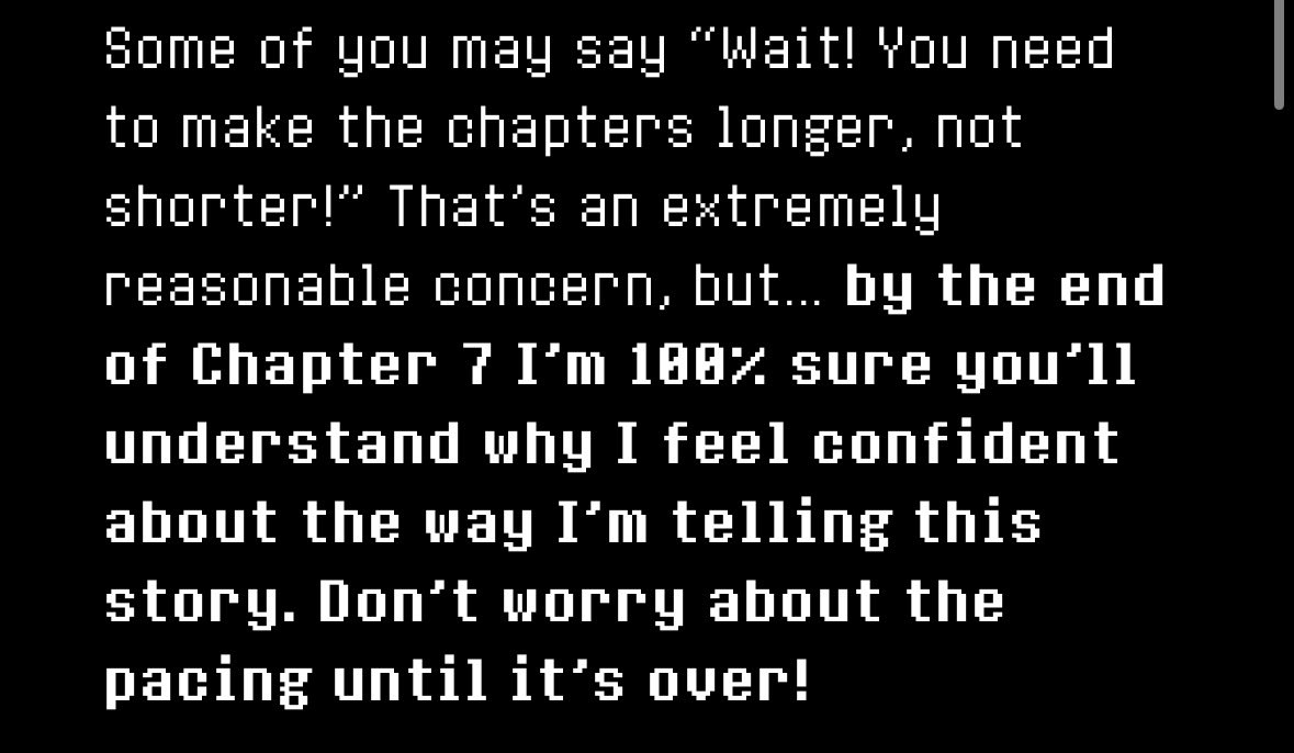 Davesterio's tweet photo. I cant really put into words how awesome it is to be playing Deltarune as it’s coming out.

I spend like 10x more time thinking about it in addition to the playtime.

Just knowing DR spawned from a dream about the ending before he 
made UT

Ill be very sad when CH7 is here(maybe) https://t.co/w3O6DGfbTe
