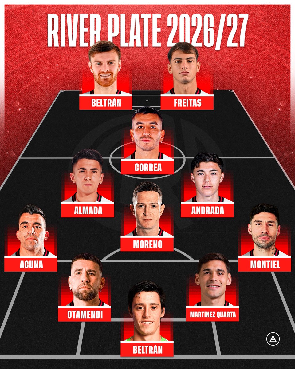 sudanalytics_'s tweet photo. 🤯🇦🇷 EL EQUIPO DE RIVER PARA 2026/27.

⁉️ ¿Opiniones? https://t.co/FGSz7JIjeT