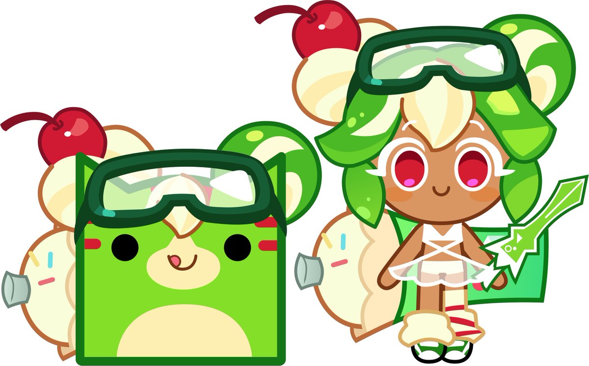 BlixerYoshi's tweet photo. I thought of making Melon Soda Cookie's Geometry Dash form for my upcoming video.

And yes she's gonna use the same icon as me and @JuniperGD.

#MelonSodaCookie #GeometryDash #CookieRun https://t.co/FM6WAL0QJS