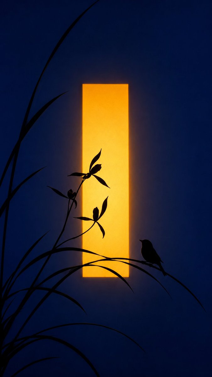 Chinese Silhouette Lantern Wallpaper