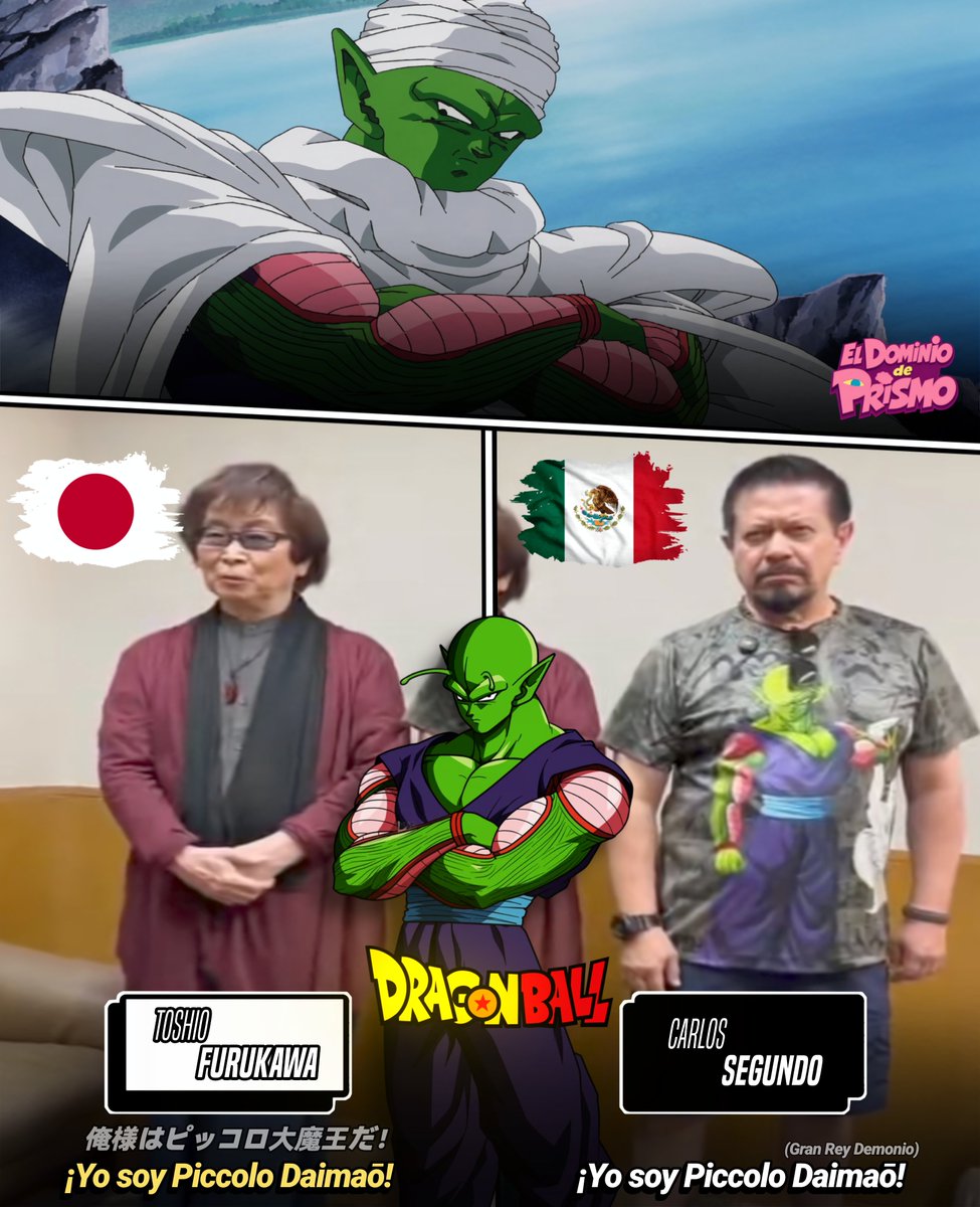 DominiodePrismo's tweet photo. 🇯🇵🟢 Carlos Segundo conoció a la voz original de Piccolo en Japón

Durante su viaje, se encontró con Toshio Furukawa. Carlos le entregó un regalo y juntos hicieron la técnica del Makankōsappō. https://t.co/8nMG6zm986