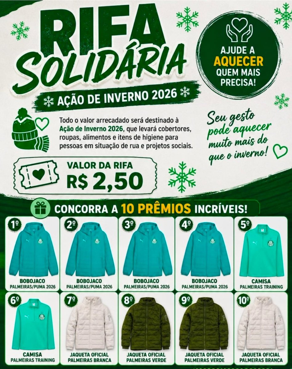 SERGIOSEPSEP2's tweet photo. Vocês que me ajudaram através da rifa solidaria 

Agora é a hora de retribuir vc um pouco 

Hoje é  torcer para ganhar um desses prêmios oficiais do VERDÃO. 

10 sorteios 

Hoje as 20:00 ao vivo na @webradioverdao https://t.co/WdLaq9tufj
