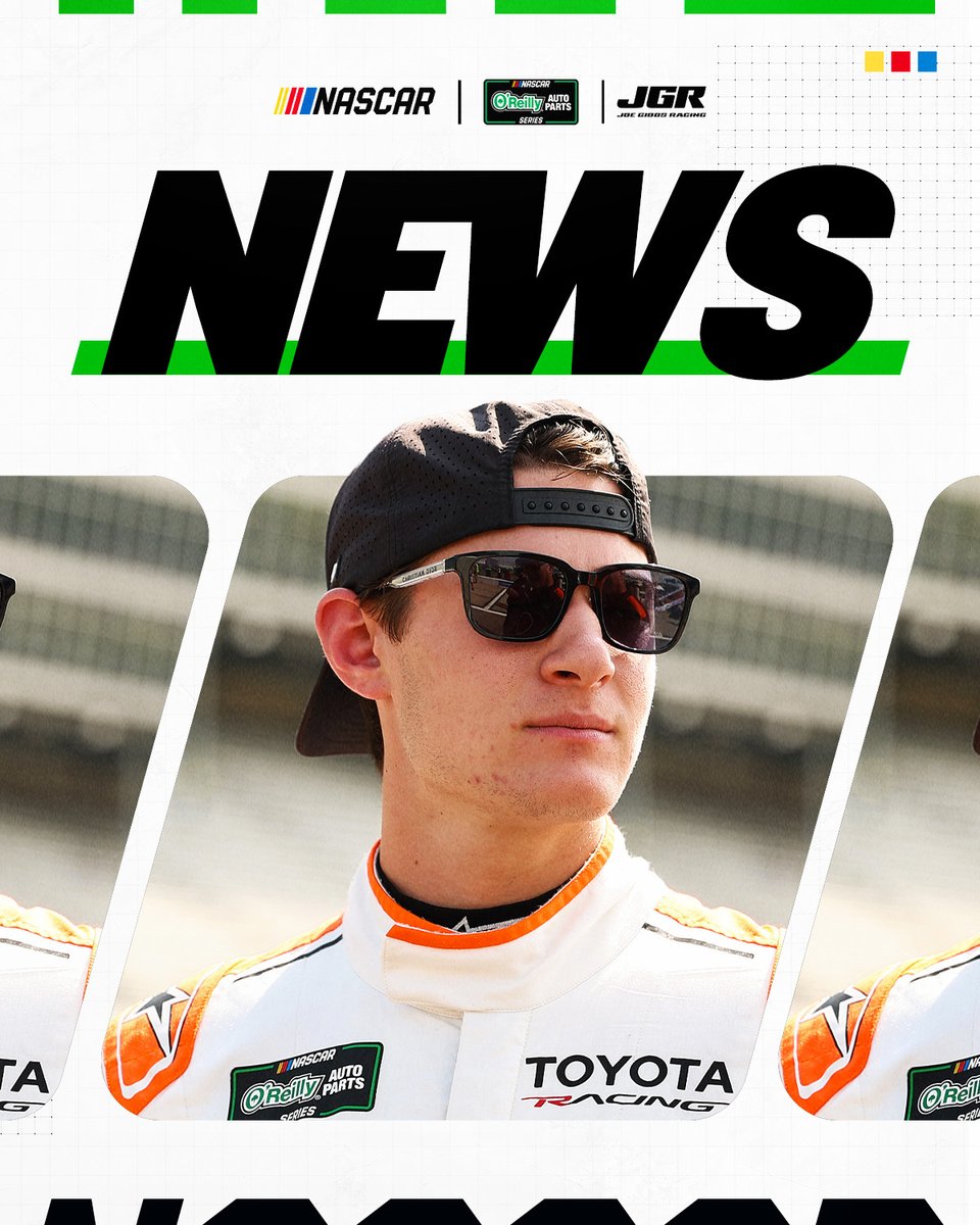 NASCAROReillyAP's tweet photo. Back for more! @WilliamSawalich will return to the @JoeGibbsRacing No. 18 in 2027. https://t.co/4EoKNsvS4p
