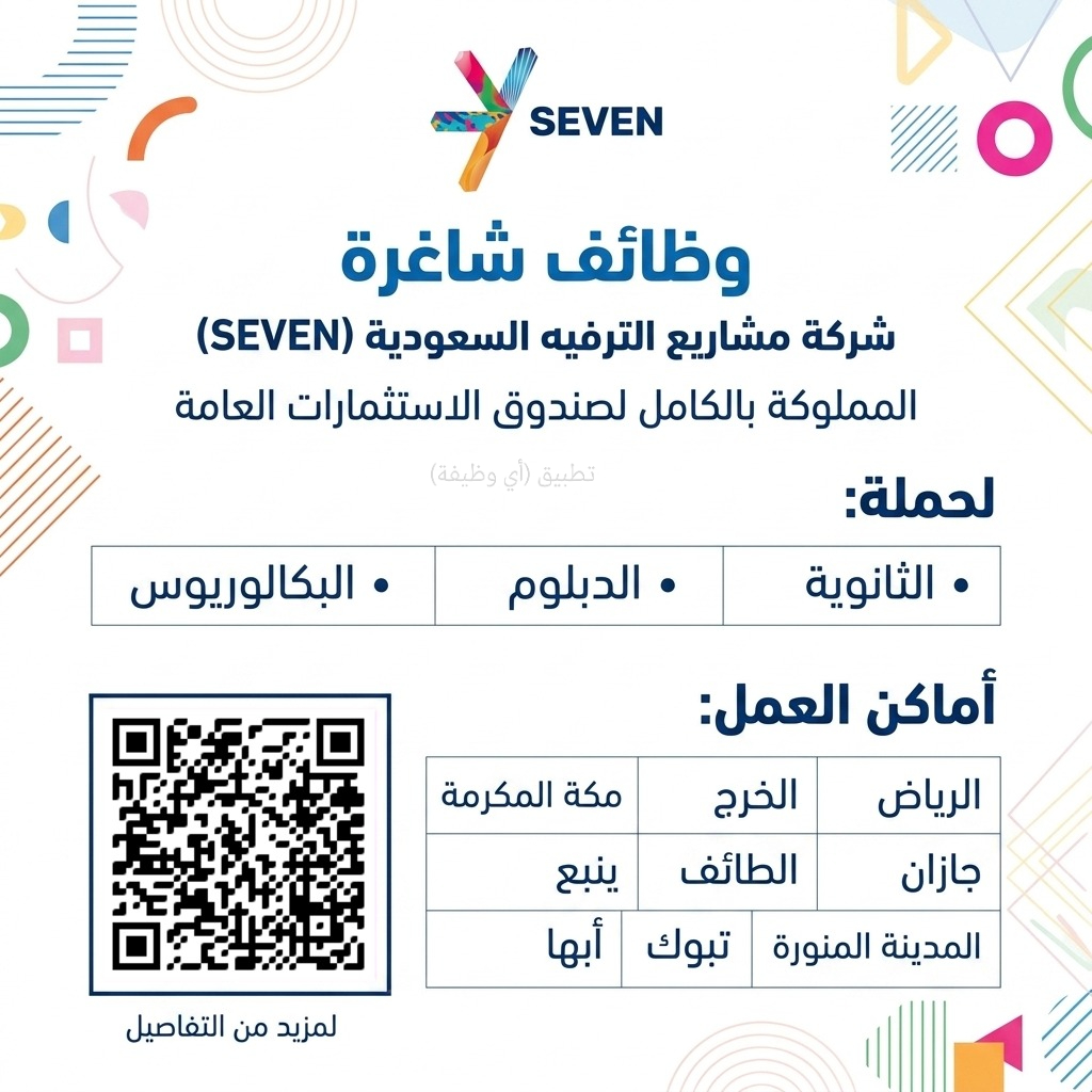 ewdifh's tweet photo. (🔴) مشاريع الترفيه (الذراع الاستثماري لصندوق الاستثمارات العامة في الترفيه) تعلن طرح وظائف (ثانوية فأعلى):

📍 الرياض.
📍 الخرج.
📍 مكة المكرمة.
📍 جازان.
📍 الطائف.
📍 ينبع.
📍 المدينة المنورة.
📍 تبوك.
📍 أبها.

✅ رابط مباشر (حساب الشركة الرسمي في LinkedIn): https://t.co/zzgE9085K9