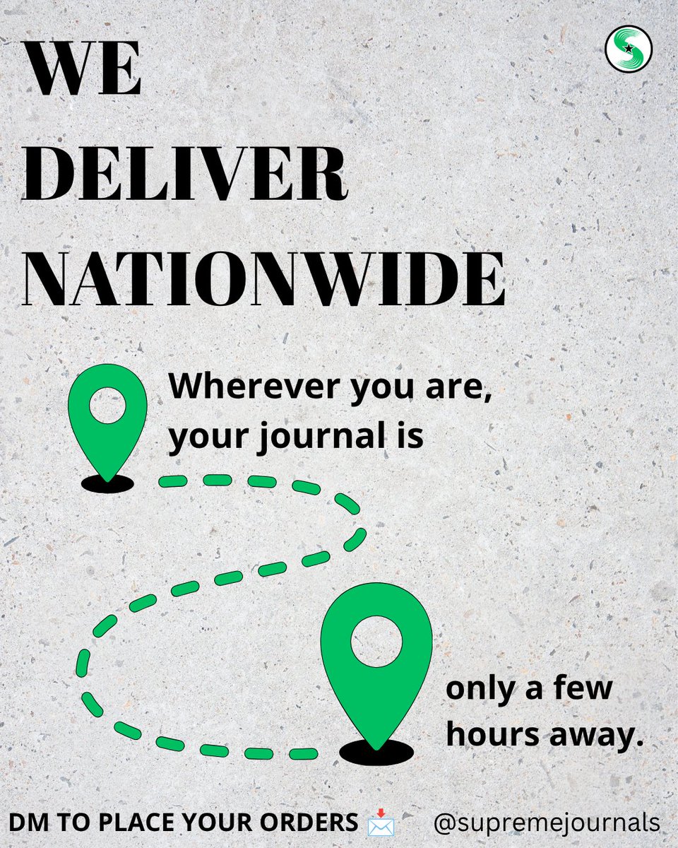 supremejournalx's tweet photo. There are 1001 limitations in the realm of human endeavors but for supreme Journals, customer location is not one of them. https://t.co/6UklrdeAvA