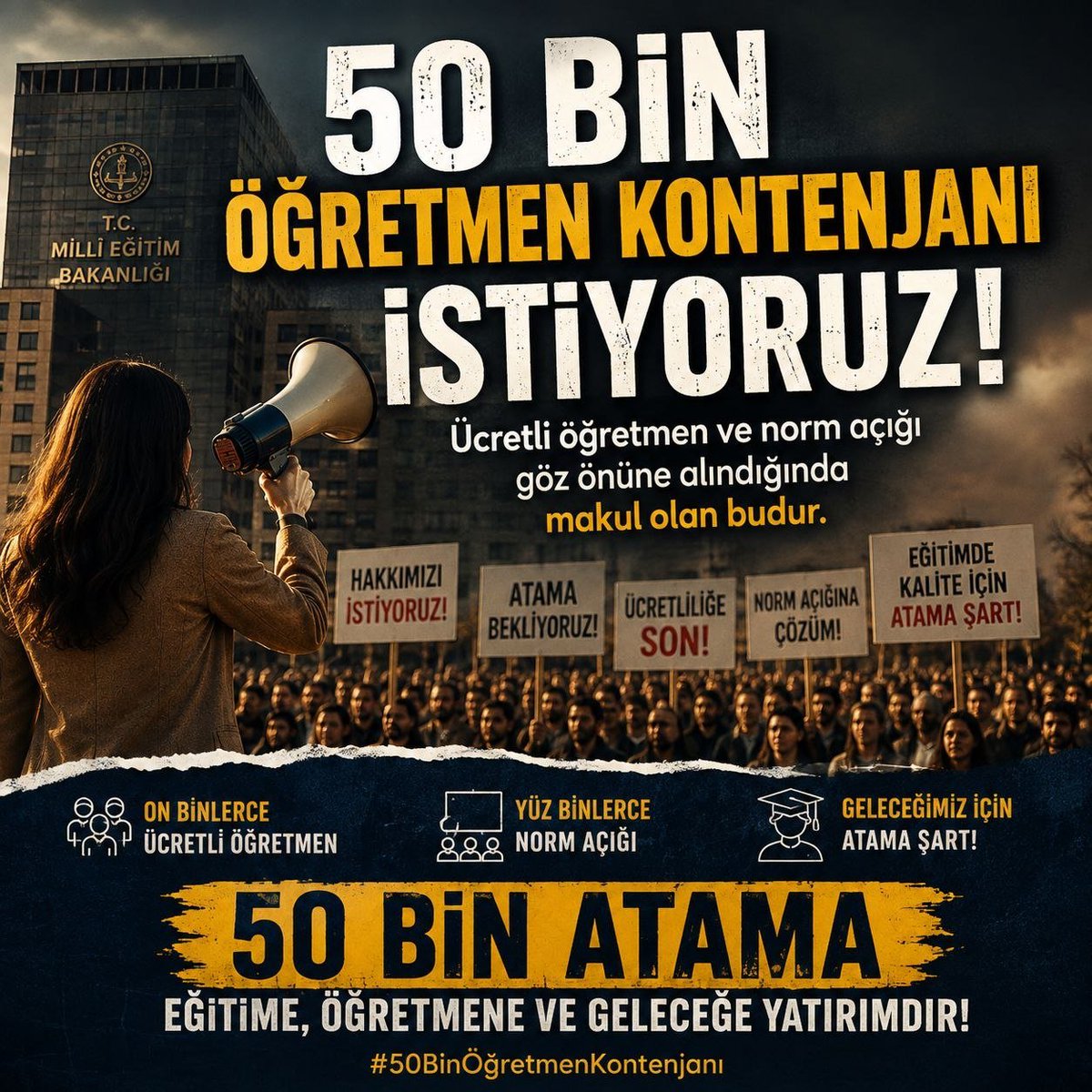 edva76833850's tweet photo. 100 binin üzerinde ücretli öğretmen görev yaparken, kalıcı çözüm kadrolu istihdamdır. 50 bin öğretmen ataması artık bir ihtiyaçtır.
@RTErdogan @dbdevletbahceli @Yusuf__Tekin @TalipGeylan06 @tcmeb @Akparti @tciletisim @oktay_saral #MebAGS50Bin

33.
Öğretmenine yatırım yapan ülkeler geleceğini inşa eder. 2026 AGS’de 50 bin öğretmen ataması eğitime güç katacaktır.
@RTErdogan @dbdevletbahceli @Yusuf__Tekin @TalipGeylan06 @tcmeb @Akparti @tciletisim @oktay_saral #MebAGS50Bin