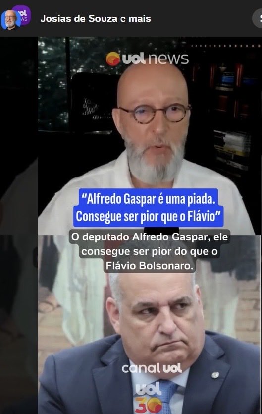 SidneyB47003362's tweet photo. Josias de Souza: “o deputado Alfredo Gaspar consegue ser pior do que Flávio Bolsonaro.” E olha que, para ser pior do que ele, precisa ser muito ruim. https://t.co/ZfF47ZR20Z