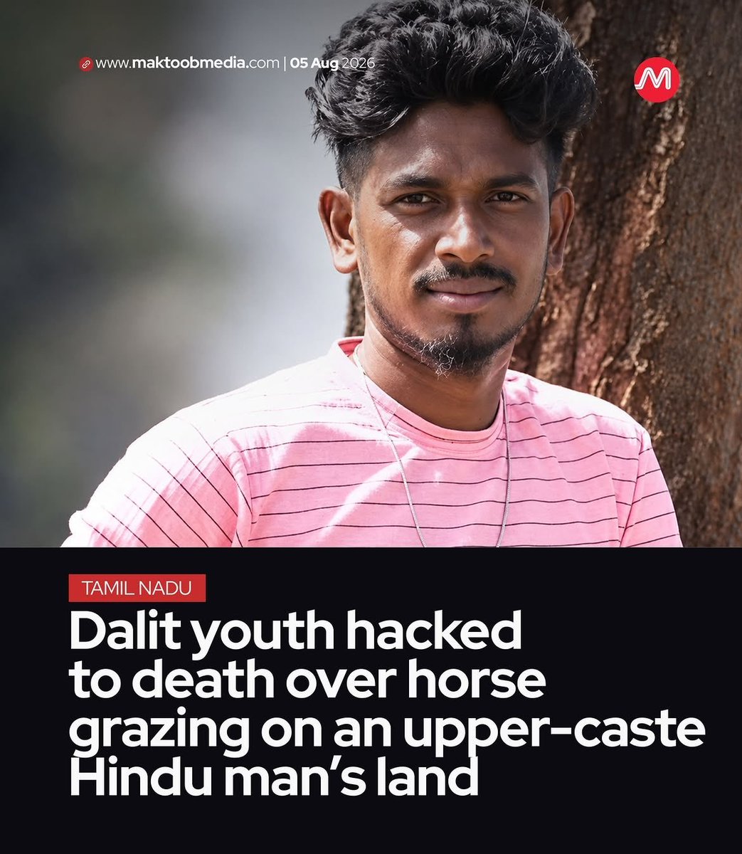 HappySi79054951's tweet photo. Nothing changes in TAMIL NADU

26 yr old Tamil Dalit man &amp; father of 2 kids hacked to pieces by members of politically powerful Tamil OBC community of Thevars/Mukkulathor in hilly parts of Western TN over Dalit man's horse grazing over their land.

THEVARS r YADAVS of Tamil Dalit https://t.co/F8U3tXmpDy