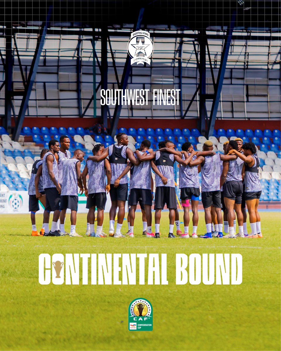 ShootingSc's tweet photo. OFFICIAL DRAW 

Shooting Stars Sports Club have been drawn against CS Sfaxien (Tunisia) in the First Preliminary Round of the 2026/27 CAF Confederation Cup.

First Leg (Home): 4–6 September
Second Leg (Away): 11–13 September

The continental journey begins.

#CAFCC | #UpShooting https://t.co/TurPqgDfcJ