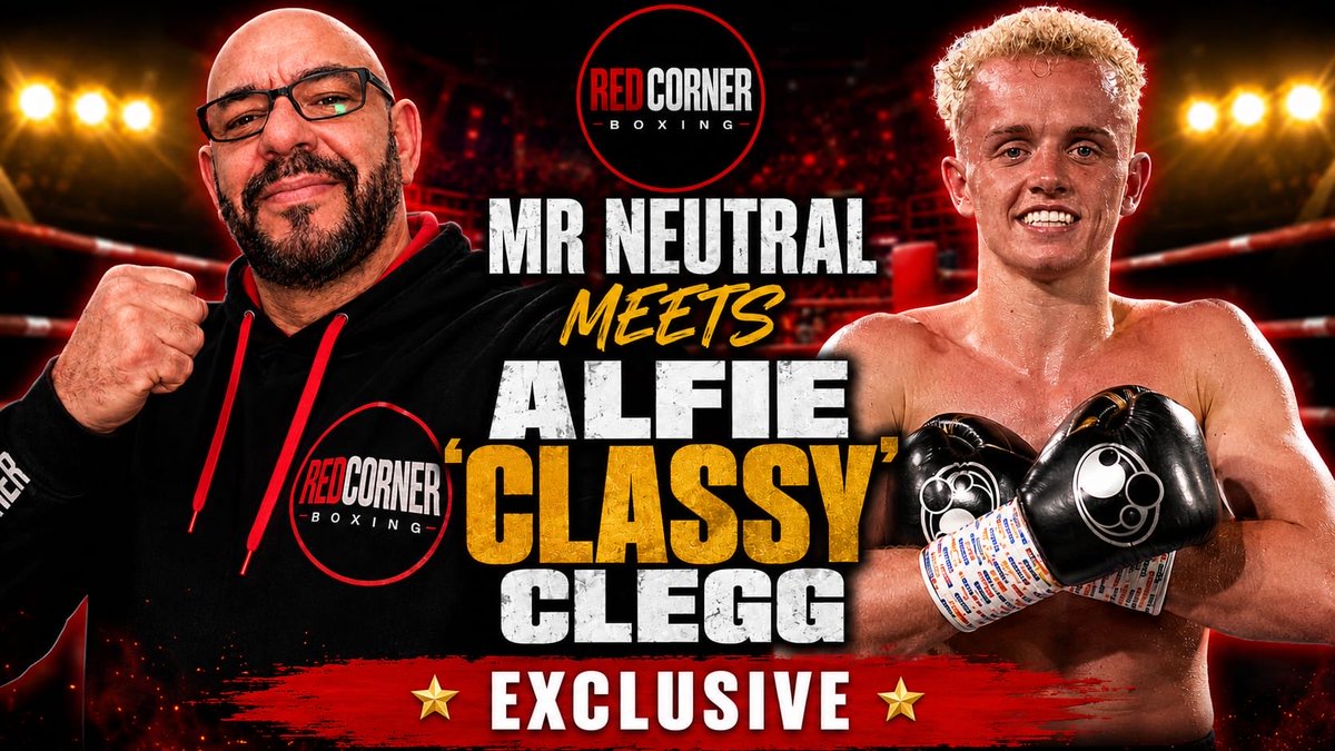 jamsboxingchat's tweet photo. LIVE Tonight on Red Corner Boxing is another episode of ‘Mr Neutral Meets’ this time with ‘Classy’ Alfie Clegg.
Be sure to join us at 7pm UK - 2pm EST - 11am PST only on the RCB YouTube channel.
#Boxing #AlfieClegg #Classy #Interview #MrNeutralMeets #RCB #BoxingFightZone #RedCornerBoxing
https://t.co/qh3PVO8GsU
