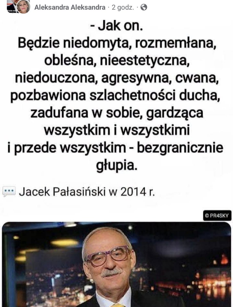 BogulakS's tweet photo. Czy można nazwać Pana Jacka Pałasińskiego wieszczem za wypowiedź jak będzie wyglądała Polska pod rządami Kaczyńskiego? Tak. Czy było to trudne do przewidzenia? Nie. 😎👋 https://t.co/ZPKe6XXVuK