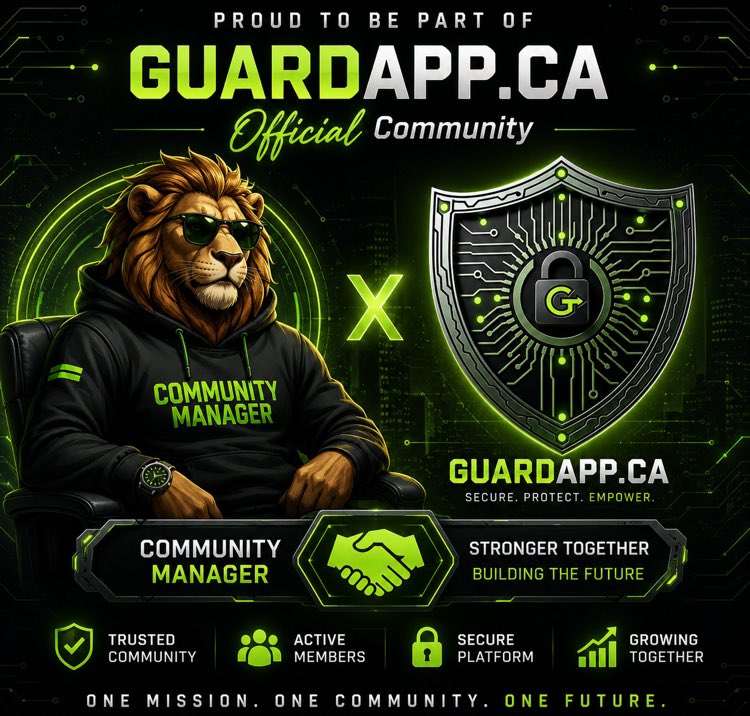 hoganm00re's tweet photo. Proud to be the official community manager @GuardAppCA 
Hoping to bring value to this great project. 
Join us on this journey, telegram community link 👇🏾

https://t.co/r0zTFQmrXI… https://t.co/kJv7lRoV7n