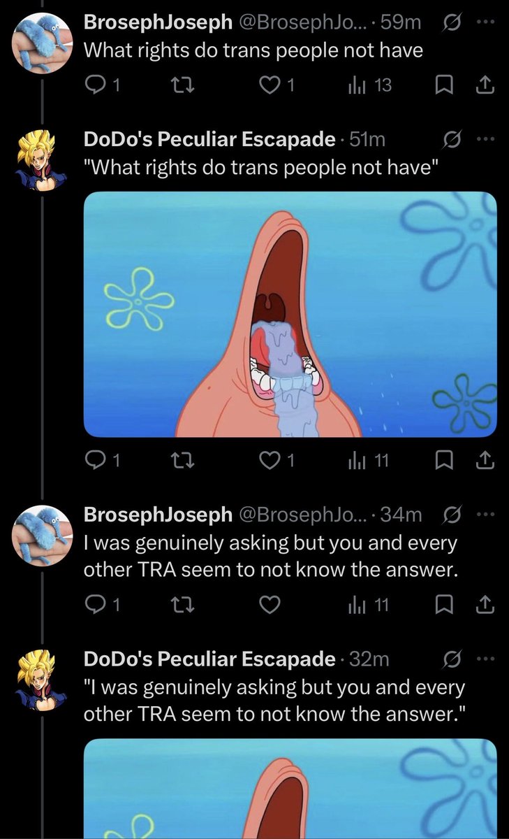 BrosephJosnk's tweet photo. I genuinely hope trannies and TRAs get sent to asylums very soon. https://t.co/xbH1Je1XyM